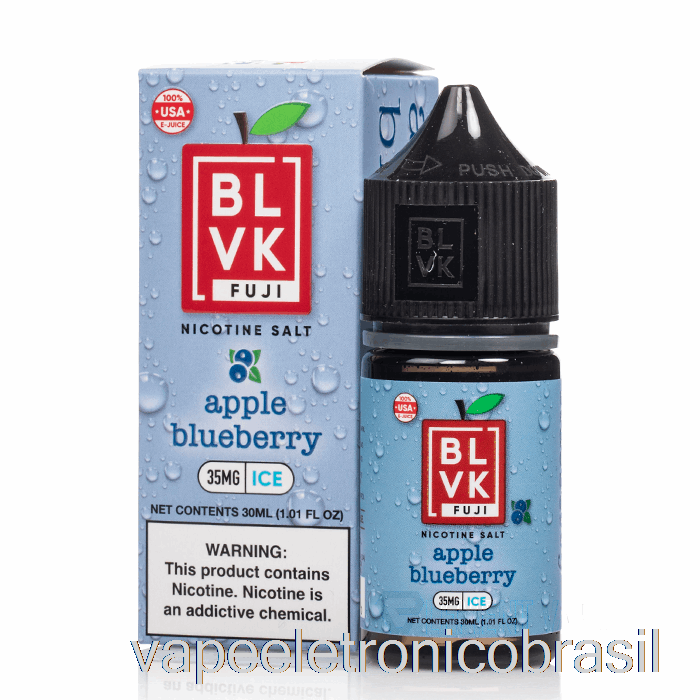 Vape Eletrônico Maçã Mirtilo Ice - Sais Blvk Fuji - 30ml 50mg